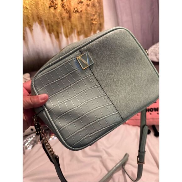 Victorias secret VS the Victoria top zip crossbody bag purse pocketbook green main image 5
